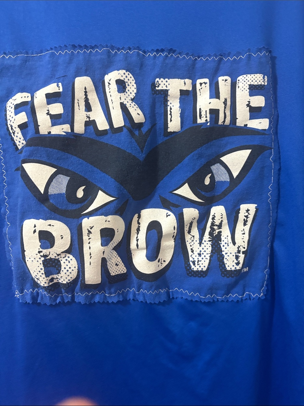 Fear The Brow Blue Long-Sleeve Graphic Top - Picture 4 of 7